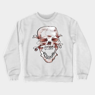 Textured Skull Crewneck Sweatshirt